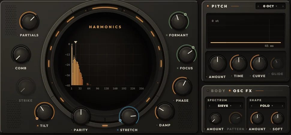 Tendril's OSC FX plate folding the waveform